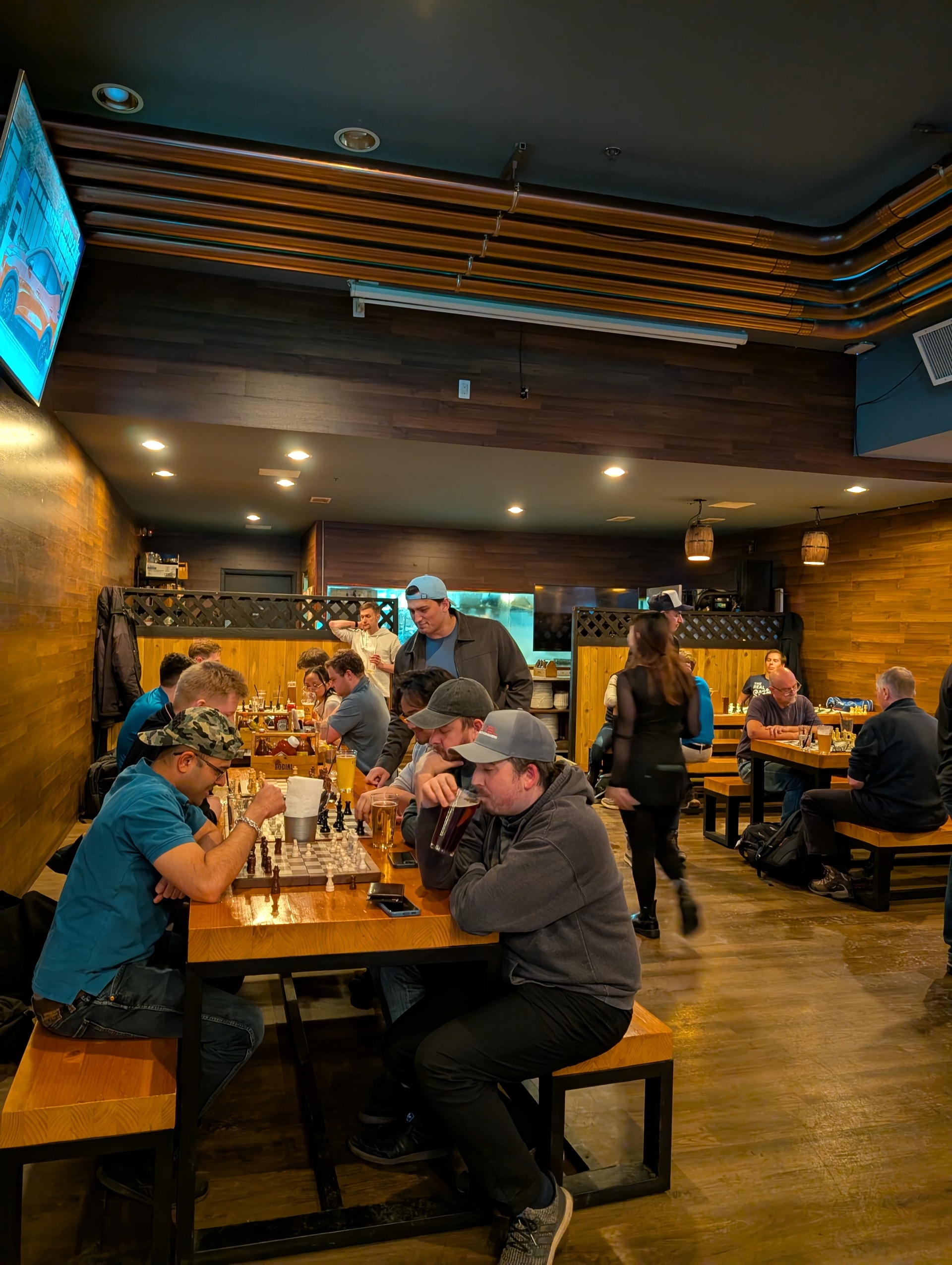 Players at a Downtown Chess meetup